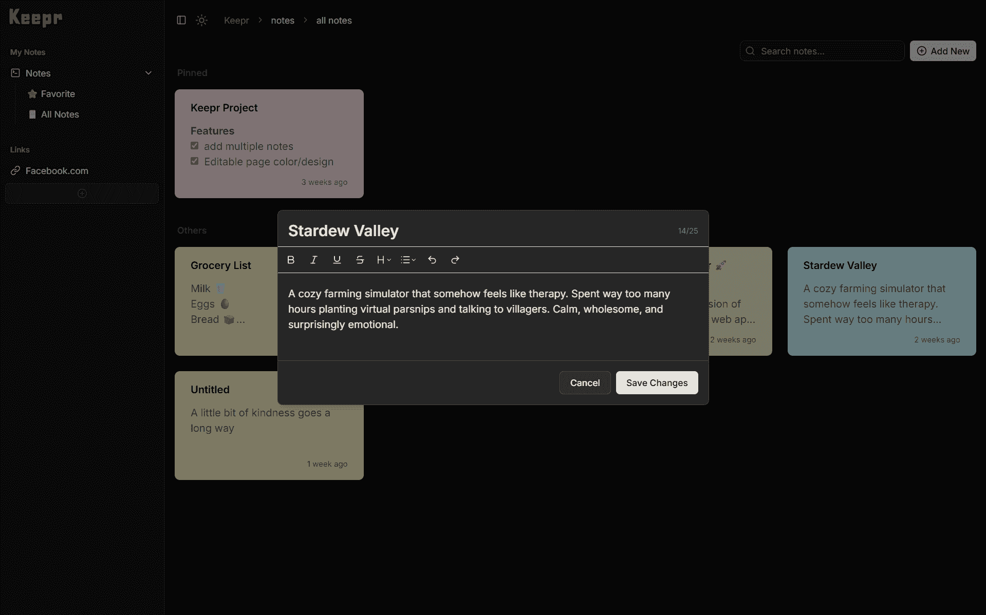 Keepr screenshot 3