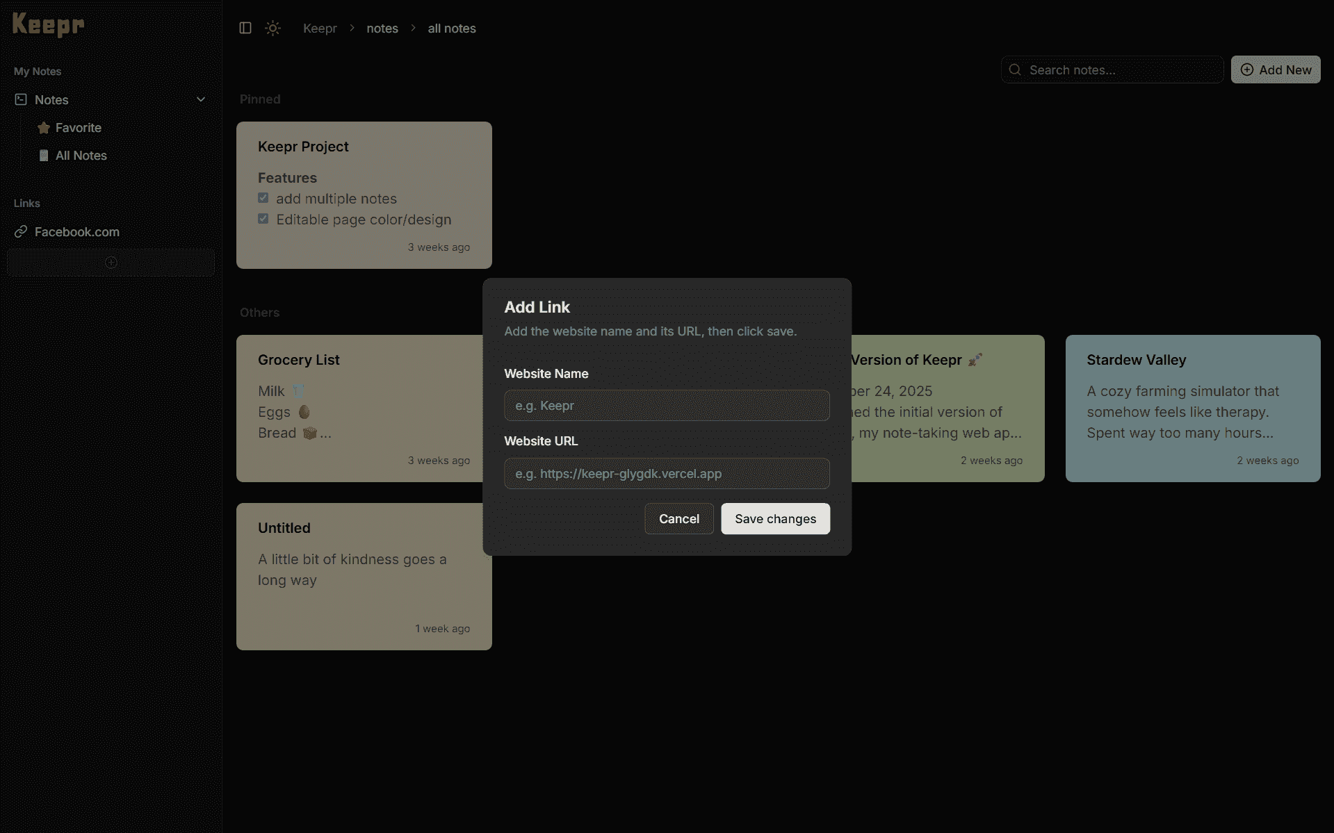 Keepr screenshot 4